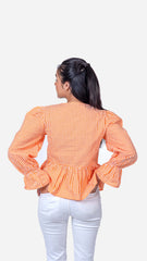 Upgrade your wardrobe with the "Checkered Shirt - Rost Orange," a must-have for any fashion-forward woman. Featuring a chic checkered pattern and a bold rost orange hue, this checkered top is perfect for all occasions. Its stylish design and comfortable fit make it a versatile addition to your closet. Don't miss out on the chance to unlock savings of up to 50% on this elegant checkered blouse. Shop tops online now and enhance your style effortlessly.